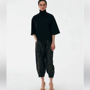 Tibi Crispy Nylon Pull On Jogger